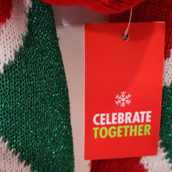 Kohl's Red and Green Holiday Dress with Gold Tree - Picture 12 of 12